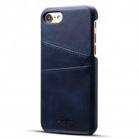 Mobiq Leather Snap On Wallet iPhone 8/7 Blauw - 1