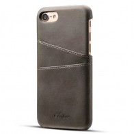 Mobiq Leather Snap On Wallet iPhone 8/7 Grijs - 1