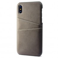 Mobiq Leather Snap On Wallet Case iPhone X/Xs Grijs 01
