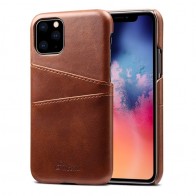 Mobiq Leather Snap On Wallet iPhone 11 Donkerbruin - 1