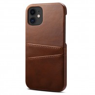 Mobiq Leather Snap On Wallet iPhone 13 Donkerbruin - 1