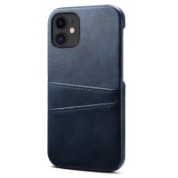 Mobiq - Leather Snap On Wallet iPhone 14 Max Hoesje blauw 01