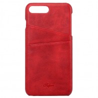 Mobiq Leather Snap On Wallet Case iPhone 8 Plus/7 Plus Rood 01