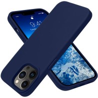 Mobiq Liquid Silicone Case iPhone 13 Pro Max Donkerblauw - 1