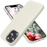 Mobiq Liquid Silicone Case iPhone 13 Pro Max Lichtgrijs - 1