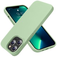 Mobiq Liquid Silicone Case iPhone 13 Pro Max Mintgroen - 1