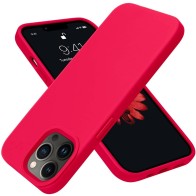 Mobiq Liquid Silicone Case iPhone 13 Pro Rood - 1