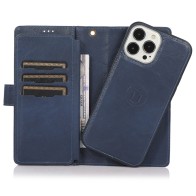 Mobiq Lederen 2-in-1 Bookcase iPhone 13 Pro Blauw - 1