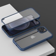 Mobiq Rugged 360 Full Body Hoesje iPhone 13 Blauw - 1