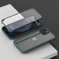 Mobiq Rugged 360 Full Body Hoesje iPhone 13 Pro Groen - 1
