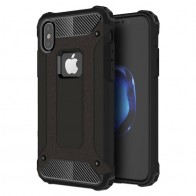 Mobiq - Rugged Armor Case iPhone XS Max Hoesje Zwart 01