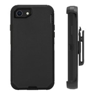 Mobiq Rugged Defender Hoesje voor iPhone SE (2022/2020)/8/7 Zwart - 1