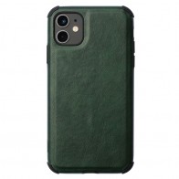 Mobiq Rugged PU Leather Case iPhone 12 Pro Max Groen - 1