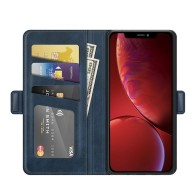 Mobiq - PU Lederen Wallet Hoesje met Sluiting iPhone 14 max donkerbruin 04