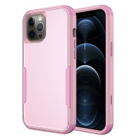 Mobiq - Layered Armor Hoesje iPhone 14 Pro roze 01