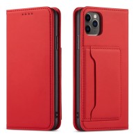 Mobiq Magnetic Fashion Wallet Case iPhone 13 Pro Rood 01