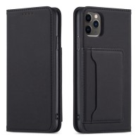 Mobiq - Magnetic Fashion Wallet Case iPhone 14 Pro Max zwart 01