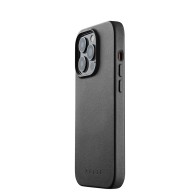 Mujjo - Full Leather Magsafe Case iPhone 14 Pro zwart 01