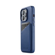 Mujjo - Full Leather Wallet iPhone 14 Pro blauw 01