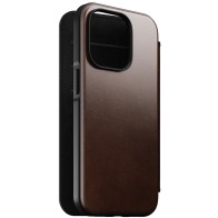Nomad - Rugged Horween Leather Folio iPhone 14 Pro Magsafe hoesje Bruin 01