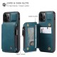 CaseMe Retro Zipper Wallet iPhone 12 - 12 Pro 6.1 inch Blauw 03