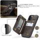 CaseMe Retro Zipper Wallet iPhone 12 - 12 Pro 6.1 inch Donkerbruin 03