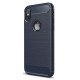 Mobiq Hybrid Carbon iPhone XS Max Hoesje Blauw 01