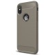 Mobiq - Hybrid Carbon TPU iPhone X/Xs Hoesje grijs 03