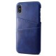 Mobiq Leather Snap On Wallet Case iPhone X/Xs Blauw  01