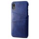 Mobiq Leather Snap On Wallet iPhone XS Max Blauw 01