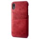 Mobiq Leather Snap On Wallet iPhone XS Max Rood 01