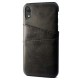 Mobiq Leather Snap On Wallet iPhone XS Max Zwart 01