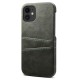 Mobiq Leather Snap On Wallet iPhone 13 Grijs - 1