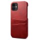 Mobiq Leather Snap On Wallet iPhone 13 Mini Rood - 1