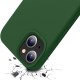 Mobiq Liquid Silicone Hoesje iPhone 13 Mini Donkergroen - 5