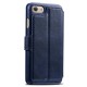 Mobiq Premium Lederen iPhone 8 / iPhone 7 Wallet hoes Blauw 02