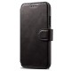 Mobiq Premium Lederen iPhone X/Xs Wallet hoes Zwart 01