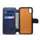 Mobiq Premium Lederen iPhone X/Xs Wallet hoes Blauw 03