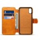 Mobiq Premium Lederen iPhone X/Xs Wallet hoes Tan bruin 03