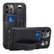 Mobiq VIntage Backckover met Pashouder iPhone 13 Pro Zwart - 3