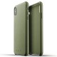 Mujjo Full Leather Case iPhone XS Max olijfgroen 04