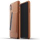 Mujjo Full Leather Wallet Case iPhone XS Max Tan bruin 03