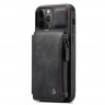 CaseMe - Retro Zipper Wallet iPhone 12 / 12 Pro