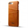 Mobiq - Leather Snap On Wallet Case iPhone 8 Plus/7 Plus